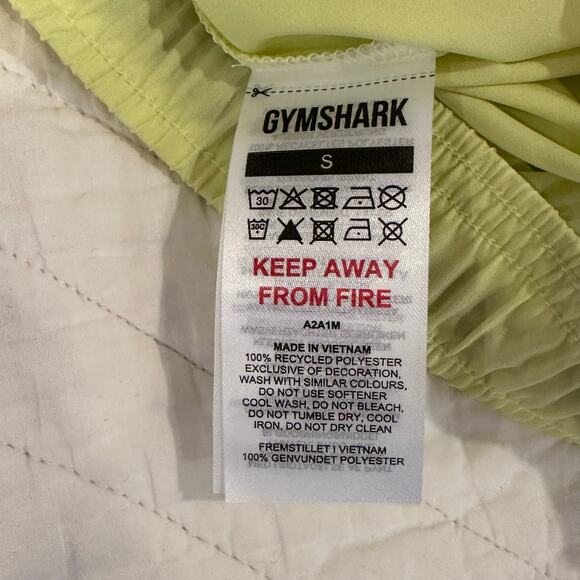 Gymshark Work Out Shorts sz S Yellow Running Active Shorts - Picture 6 of 7